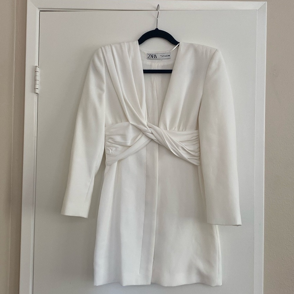 White Zara Suit Dress, Small